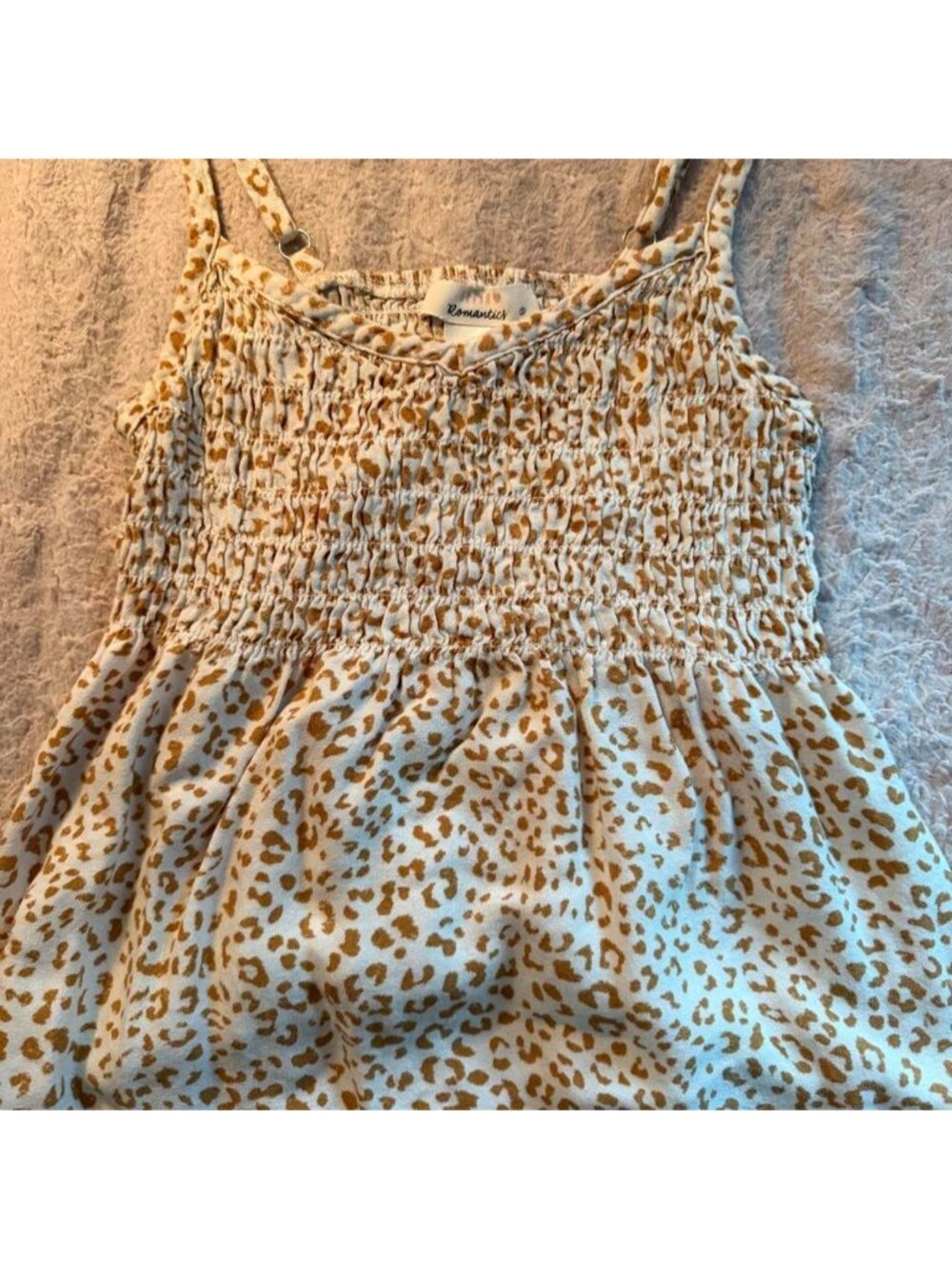 Urban outfitters Leopard print babydoll top with adjustable straps